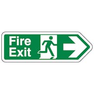 Fire Exit Arrow Right - Shaped Sign