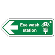 Eye Wash Station Arrow Left - Shaped Sign