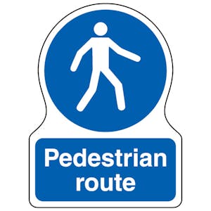 Pedestrian Route - Shaped Sign