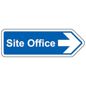 Site Office Arrow Right - Shaped Sign