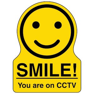 Smile! You Are On CCTV - Shaped Sign