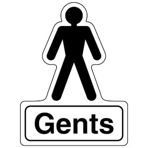 Gents Toilets - Shaped Sign