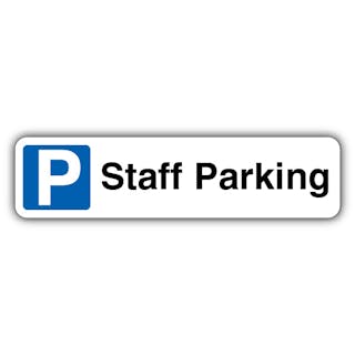 Staff Parking - Mandatory Blue Parking - Kerb Sign