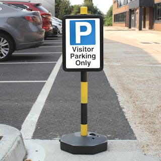 Temporary Signpost - Visitor Parking Only