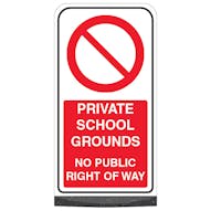 Private School Grounds - No Public Right Of Way