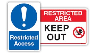 No Trespassing - Restricted Area Signs