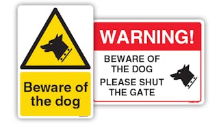 Beware Of The Dog Signs