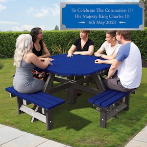 King Charles III Coronation Octagonal Picnic Table