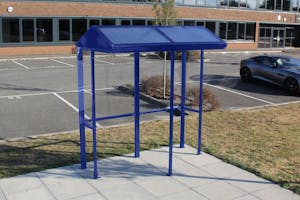 Apex Open Fronted Smoking Shelter - Clear Roof
