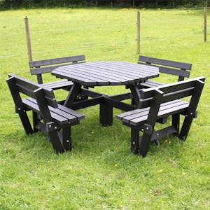 Octagonal Picnic Table with Backrests