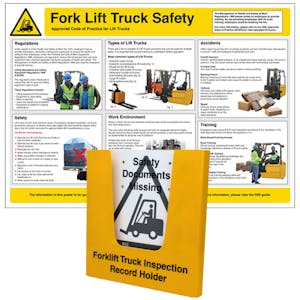 Forklift Truck Inspection Record Holder + Safety Poster