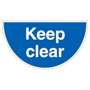 Keep Clear - Semi-Circle - Anti-Slip Floor Sign