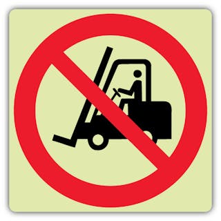 GloReflect No Forklift Trucks Symbol