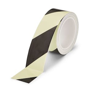 Photoluminescent Marking Tape - Black Chevron