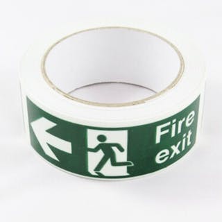 Photoluminescent Marking Tape - ISO Fire Exit Running Man Left