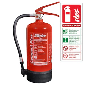 CommanderEDGE Water Compact PLUS Fire Extinguisher - 3Ltr - Rating 13A - With a FREE Sign!
