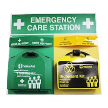 First Aid Point + Body Fluid Clean-Up Point - Emergency Care Station
