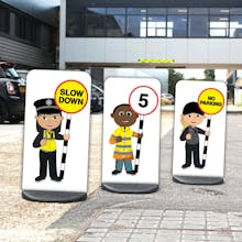 Adult Character Road Safety - Flat Panel Signs
