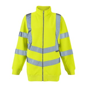 Supertouch Ladies Hi-Vis Eshaal Zipped Sweatshirt 