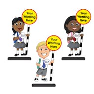 Custom Road Safety Squad - School Logo & Classic Uniform - Cut Out Signs