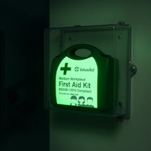 Clear Cabinet with Glow in the Dark BS8599-1 Medium First Aid Kit