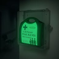 Clear Cabinet Clear Cabinet with Glow in the Dark BS8599-1 Medium First Aid Kit