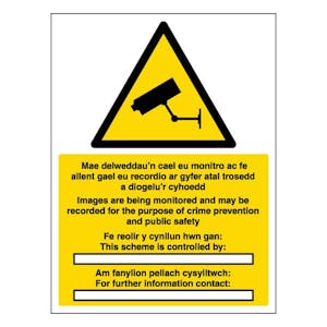 Welsh/English - CCTV - Images Are Being Monitored
