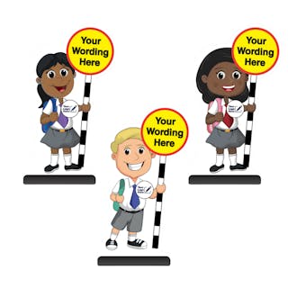 Custom Road Safety Squad - School Logo & Classic Uniform - Cut Out Signs