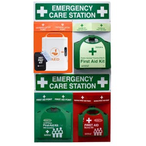 4-Point Emergency Care Station - Trauma/Burns/First Aid/AED