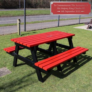 King Charles III Accession Standard Picnic Table