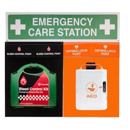 Defibrillator + Bleed Control Kit - Emergency Care Station