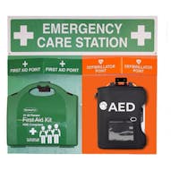 First Aid & Defibrillator - Emergency Care Station