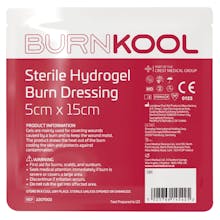 BurnKool Sterile Hydrogel Burn Dressing 5cm x 15cm