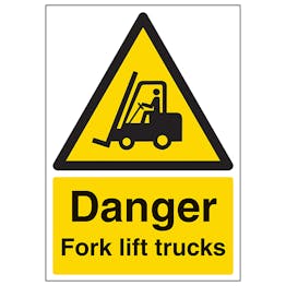 Danger Fork Lift Trucks - A4