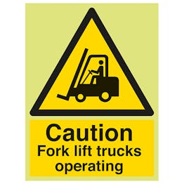 GITD Caution Fork Lift Trucks