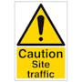 Caution Site Traffic - Portrait