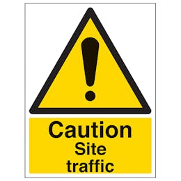 Caution Site Traffic - Portrait | Hazard Signs | Safety Signs | Safety ...