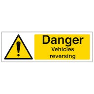 Danger Vehicles Reversing - Landscape