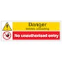 Danger Vehicles Unloading No Unauthorised Entry