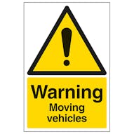 Warning Moving Vehicles - Portrait