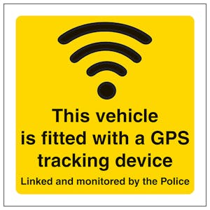This Vehicle Is Fitted With A GPS Tracking Device - Window Sticker