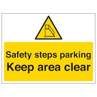 Safety Steps Parking, Keep Area Clear