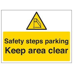 Safety Steps Parking, Keep Area Clear