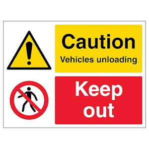 Caution Vehicles Unloading, Keep Out