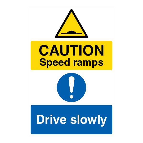 Caution Speed Ramps Sign | SafetySigns4Less