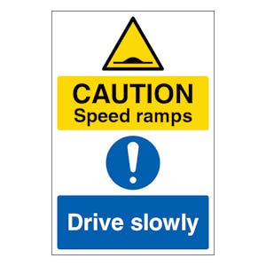 Caution Speed Ramps - Portrait
