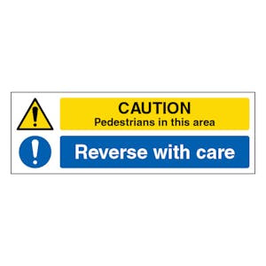 Caution Pedestrians Reverse With Care - Slim Landscape