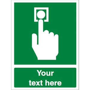 Custom Door Release Safety Sign