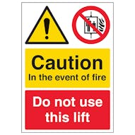 Caution In The Event Of Fire - A4