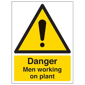 Danger Men Working On Plant - Magnetic